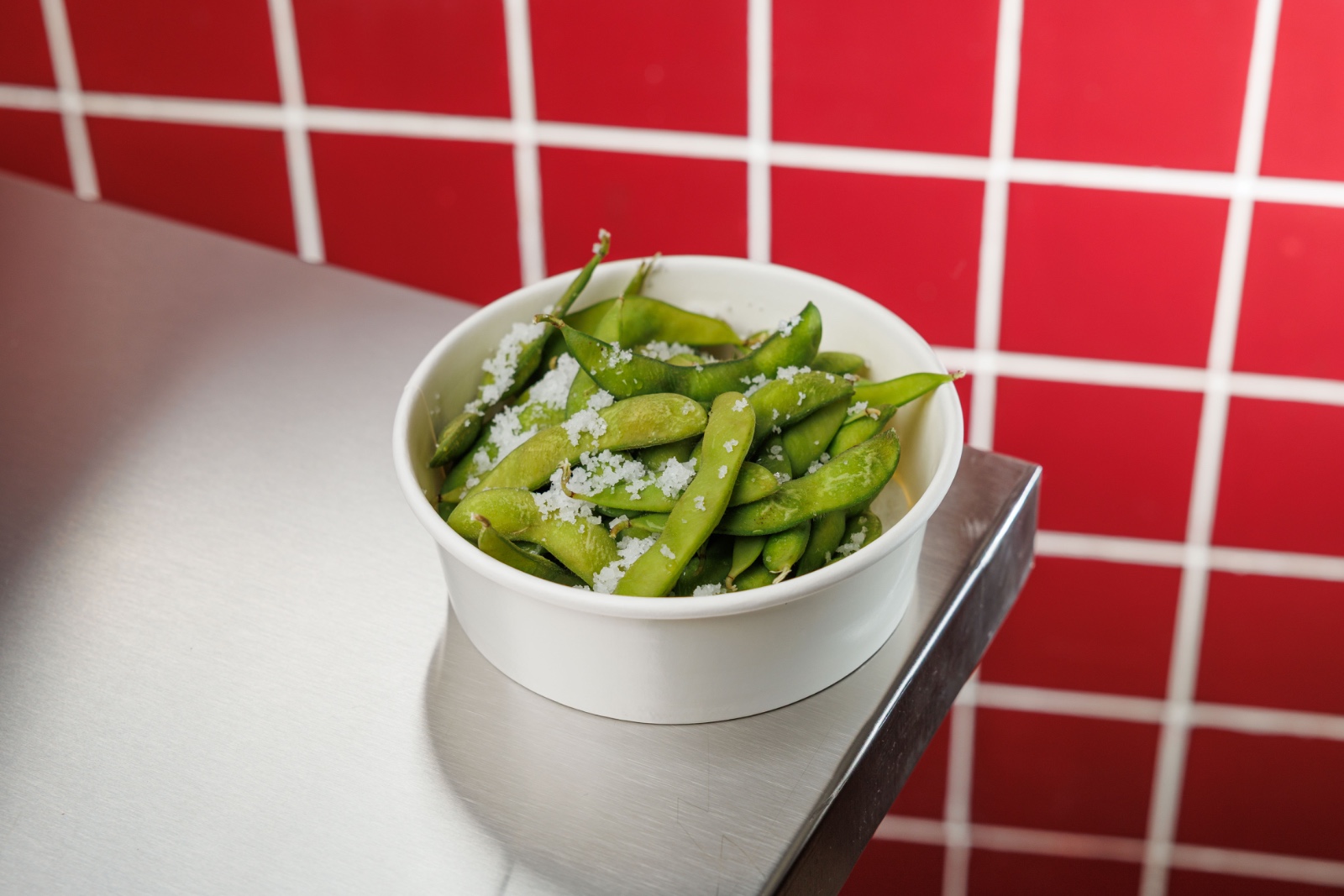 Salted Edamame — flaky salt